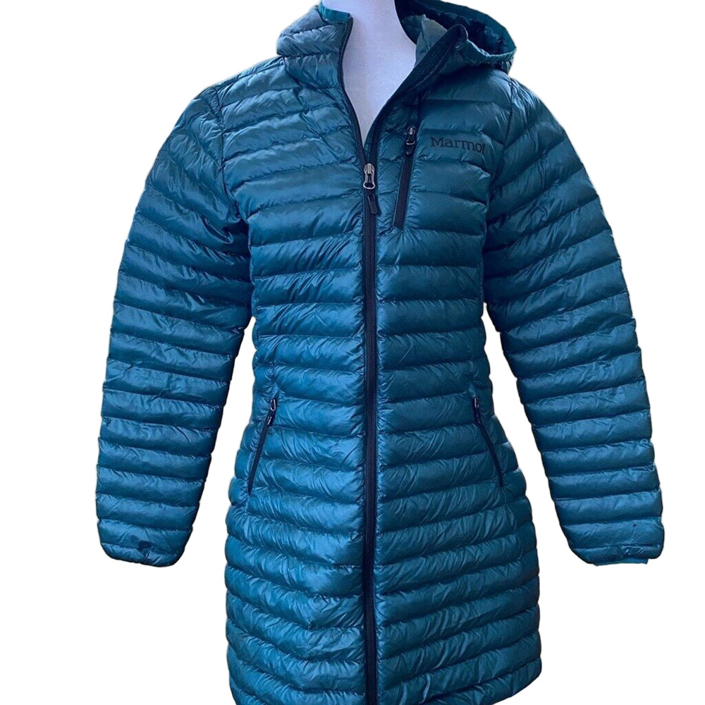 Marmot Puffer Coat Long Teal Small
